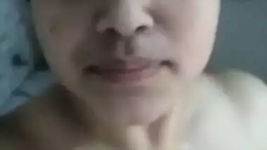 Super hot big boobs girl selfie for boyfriend from bathroom with hindi audio