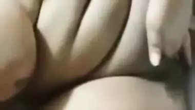Chubby Desi minx touches own saggy boobs and sweet XXX snatch on cam