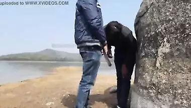 Hottest Indian Couple Sex at Outdoor - Sex at Open Public Place - River Side Sex Video in Hindi